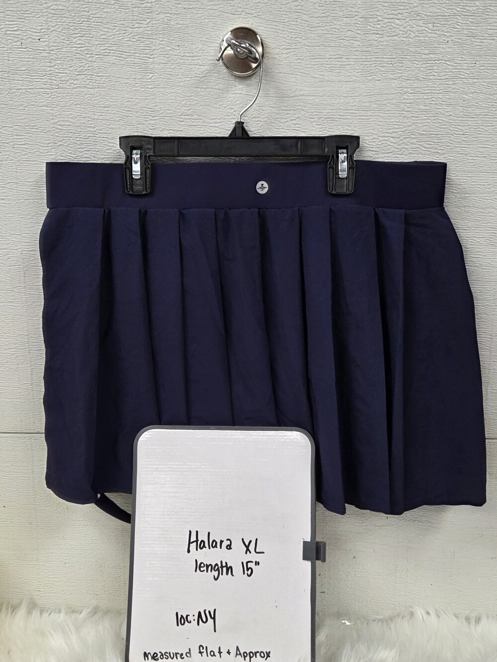 Halara Breezeful XLarge Navy Pleated Tennis Skort with Garters - Picture 7 of 7